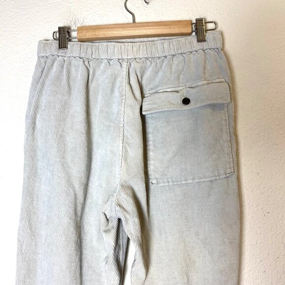 Outerknown Verano Hemp Beach Corduroy Drawstring Utility Pants Grey Beige - Picture 5 of 7
